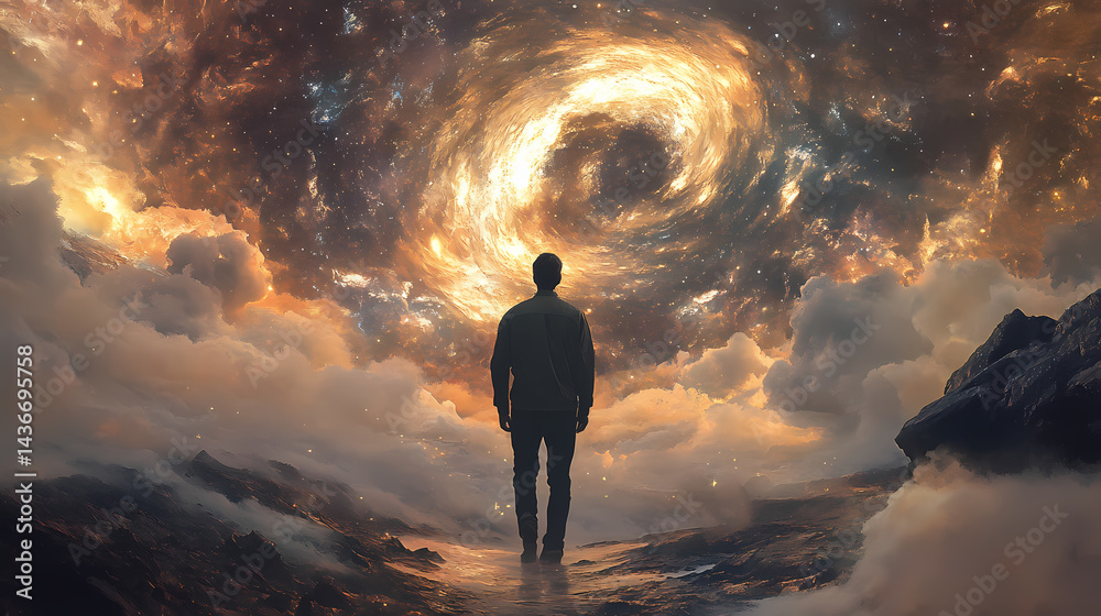 Wall mural cosmic abyss a surreal portal to an unknown world a captivating exploration of celestial wonder and 