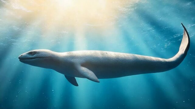 Ancient Marine Reptile in Sunlit Depths: A Digital Reconstruction of Ichthyosaur