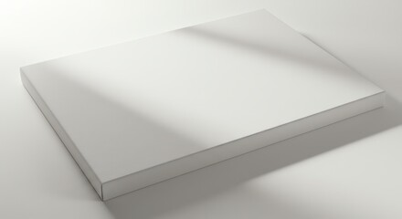 Simple White Box Mockup Presentation on Clean Background