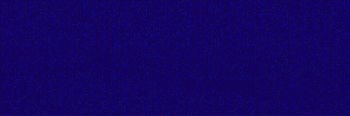 Obraz premium Abstract blue halftone circles pattern consists of different dots isolated on dark background. Geometric shape elements for presentation design. Dotted background as design element.