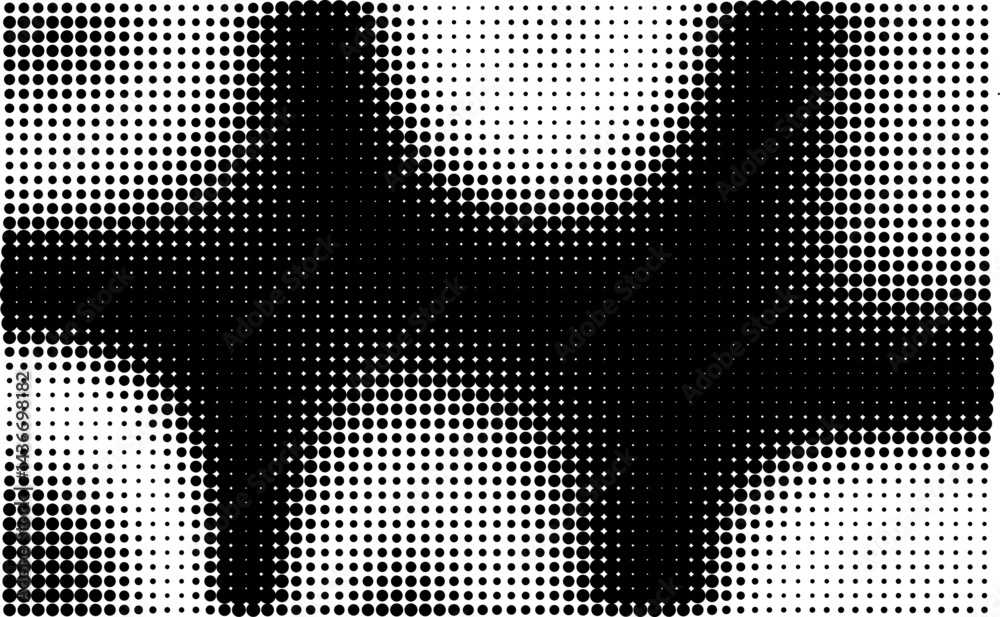 Aufkleber Abstract grain dot pattern background. Vector halftone gradient texture. Faded dot background pattern in manga, anime style. Pop art style gradation. Vector illustration