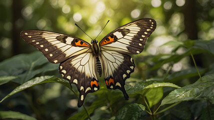 Fototapeta premium butterfly on a flower