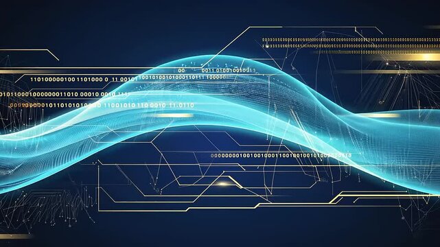 Abstract Digital Wave: Futuristic Technology Background