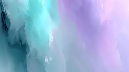 A gentle abstract texture featuring pastel hues of mint, light lavender, and pale blue, creating a calming and tranquil atmosphere with smooth gradients.