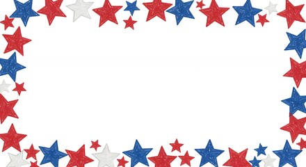 Patriotic star border background