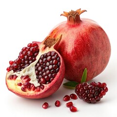 pomegranate on white background