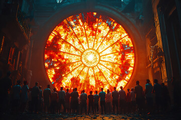 Obraz premium spiritual community: gathering for worship and fellowship