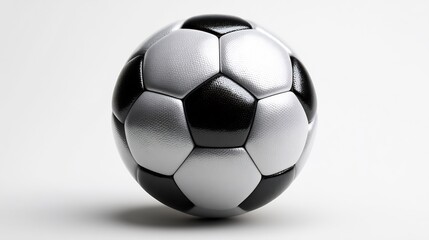 Fototapeta premium Classic black and white soccer ball, sporting event ready, action on the field