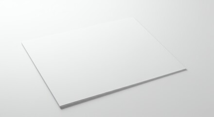 Blank White Paper Stack for Design Mockups and Presentation