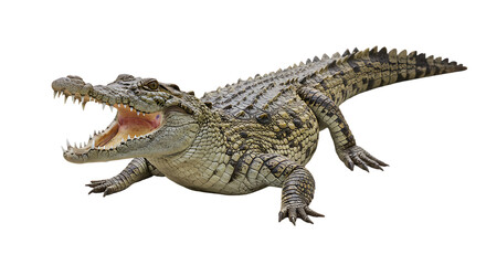 Naklejka premium crocodile isolated on white