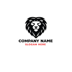 Obraz premium Powerful lion head logo design