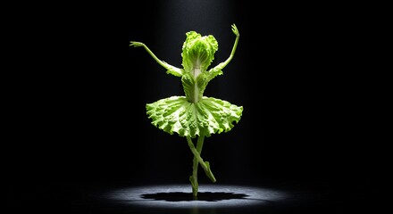 Obraz premium Abstract leafy ballerina figure