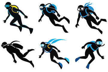 Underwater Adventure Scuba Diving Vector