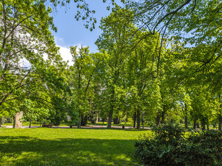 Landscape of Boris Garden in city of Sofia, Bulgaria