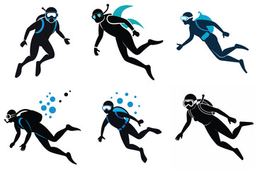 Scuba Diving Scene Vector Illustration