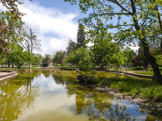 Landscape of Boris Garden in city of Sofia, Bulgaria
