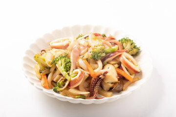 イカと野菜のオイスター炒め