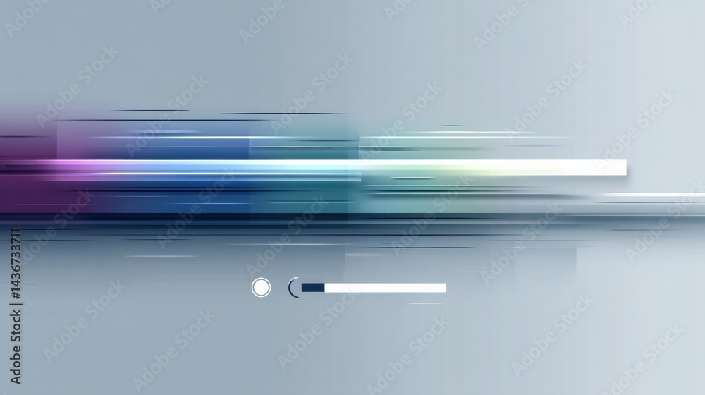 Poster Dynamic Loading Bar With Minimalist Digital Counters Showcasing Smooth Motion Blur Effects in a Modern Design
