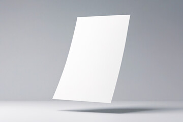 Flyer mockup floating against light gray background for promotional media