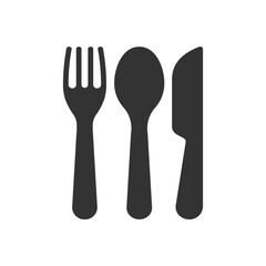 Cutlery icon set. Fork, spoon, and knife, perfect for restaurant menus, food-related websites