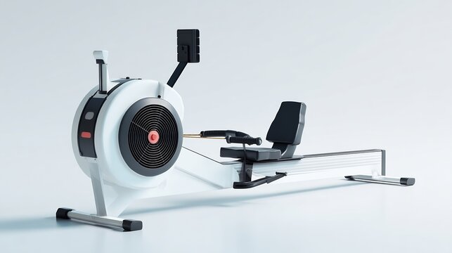 Rowing machine, indoor rower, cardio equipment, gym machine, home workout, endurance training, flywheel rower, digital rowing exercise, full-body workout.