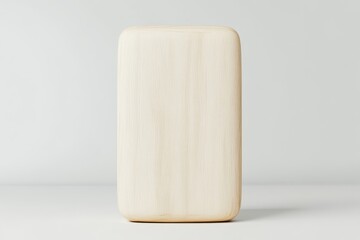 Light beige wooden rectangular block