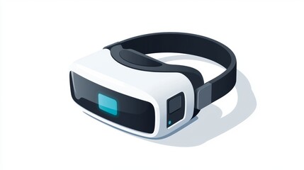 D virtual reality glasses with metaverse technology are depicted in isolation on a transparent background, labeled as Skyweave, in an illustrative format
