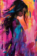 Vibrant Butterfly-Kissed Female Portraits – Modern Abstract Pop-Art Collection