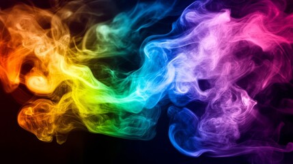 Fototapeta premium Colorful Swirling Smoke Abstract Background