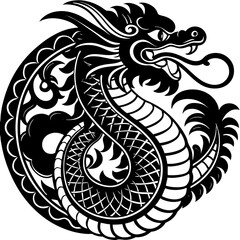 Creative Dragon Symbol Icon Vector Illustration | Mythical Creature Design for Fantasy, Culture, and Logo Projects