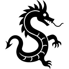 Creative Dragon Symbol Icon Vector Illustration | Mythical Creature Design for Fantasy, Culture, and Logo Projects