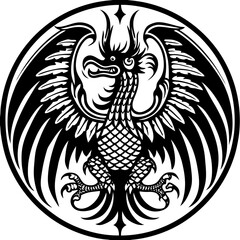 Creative Dragon Symbol Icon Vector Illustration | Mythical Creature Design for Fantasy, Culture, and Logo Projects