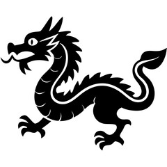 Creative Dragon Symbol Icon Vector Illustration | Mythical Creature Design for Fantasy, Culture, and Logo Projects