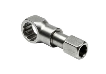 Flare wrench tool for plumbing or automotive repair on white surface