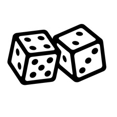 Two rolling dice symbolizing chance luck risk decision gaming randomness gambling adventure fantasy quests and betting