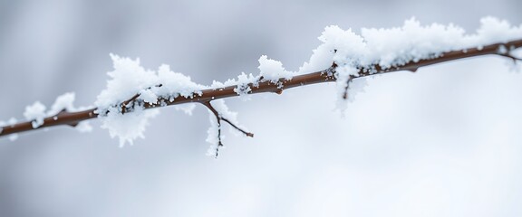 Obraz premium close up of a branch with snow on it