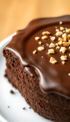 close up of a piece of cake on a plate