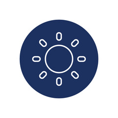 Sun icon vector stock illustration