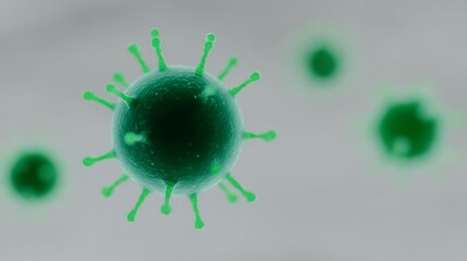close up of viruses cells and bacteria, pathogens in human body, health concept, copy space.