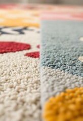 Fototapeta premium close up of a multi colored rug