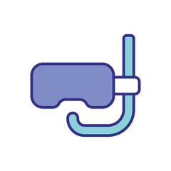 Snorkeling Gear icon vector stock illustration