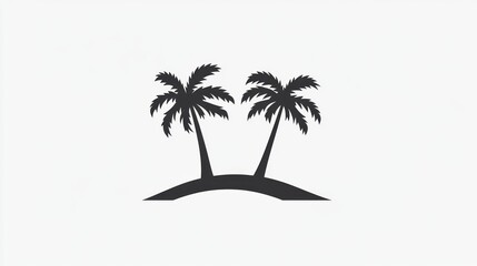 Obraz premium Tropical Palm Trees Silhouette
