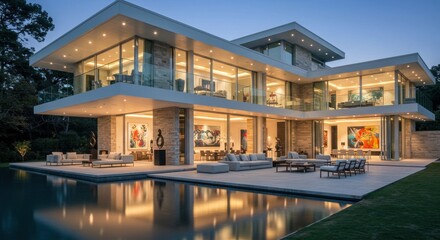 Fototapeta premium Modern Luxury Villa Photo