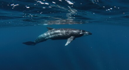 Obraz premium Dolphin Underwater Photo