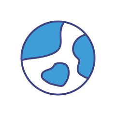 Earth icon vector stock illustration