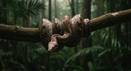 Snake on a Branch - Photo