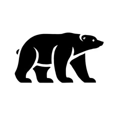 Polar Bear Silhouette Vector Illustration