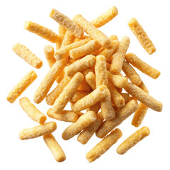 Corn Puff Sticks Golden Crispy Scattered Isolated