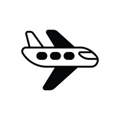 Airplane icon vector stock illustration
