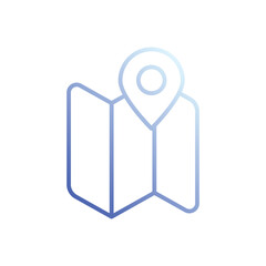 Map icon vector stock illustration